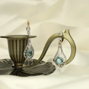 Pendientes Art Déco Aguamarinas