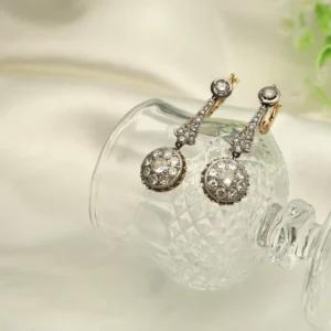 Pendientes Largos Art Déco Diamantes