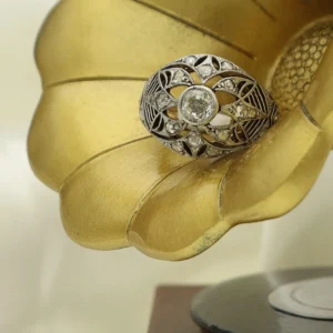 Anillo Cúpula Art Déco