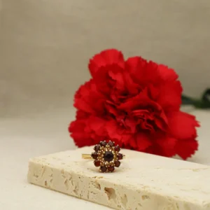 Sortija Flor Granate