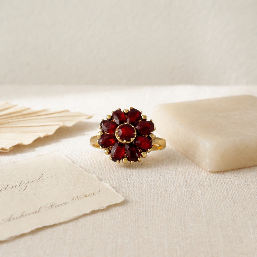 Sortija Flor de Granates