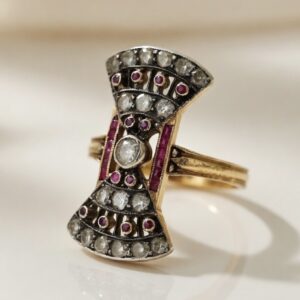 Anillo Art Déco Reloj de arena
